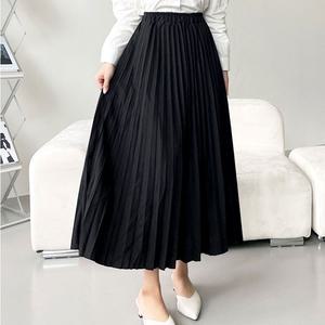 여성 플리츠 A라인 롱 스커트 베이직 심플 예쁜 치마
