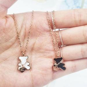 [BZJLR6QD_51IP]써지컬스틸 귀여운 곰펜던트 목걸이 GWM