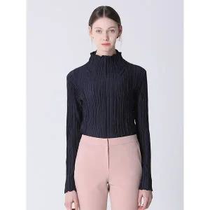 [쉬즈미스]플리츠 링클 반하이넥 티셔츠  택가격 118000원 _P336651139