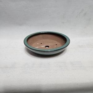 [아트플라워] 다용도 청옥색 도자기 원형 분재 다용도 화분 고급 분재화분 도자기