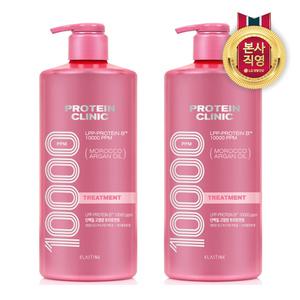 엘라스틴 프로틴 클리닉 10000 모로코 아르간 오일 단백질 고영양 트리트먼트 피치블로썸향 1000ml 2개