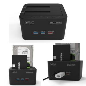 HDD 클론도킹스테이션 1P USB허브 2포트 고속충전 퀵차지슬롯 외장하드케이스