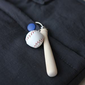 야구 배트 방망이 야구공 키링 열쇠고리 가방고리 가방꾸미기 아이템 세트 [Mini Baseball Bat Key Backpack Ring Set]