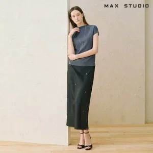 막스스튜디오 새틴 비딩 스커트