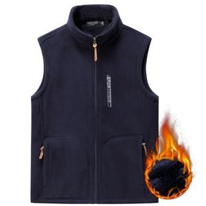 남성 겨울 후리스 털 조끼 방한 캠핑 양털 플리스 집업 조끼