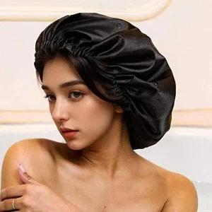 [셀러허브 패션][JHP445QU_51JH]사우나 헤어캡 샤워 모자 실크소재 찜질방