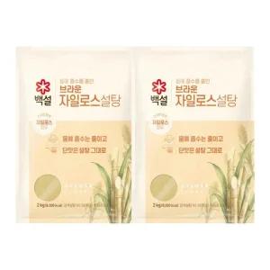 [CJ]백설 브라운자일로스설탕 2kg x2개