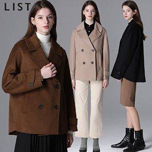 [리스트][리스트(LIST)] 에반 울 블랜드 더블버튼 코트 (택가격:368000원)