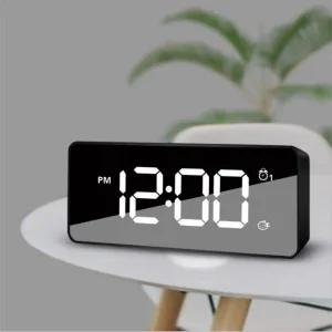 키밍 led 무소음 탁상 침대옆 알람 시계 인테리어/디지털/전자/미니/탁상용/건전지/다용도/무선/책상/LED