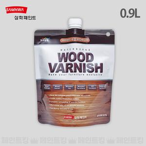 삼화페인트 아이생각 수성 우드바니시 투명 0.9L