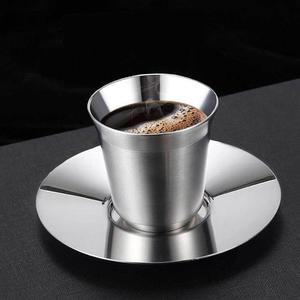 [BZJL0FPV_4B]커피잔세트 스텐이중컵 커피받침 캠핑컵세트