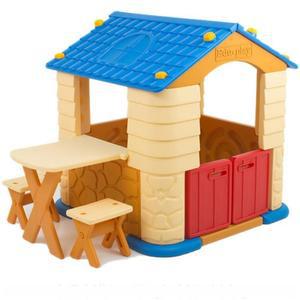 [JHQRNOZN_4B]에듀플레이하우스2블루(집+책상+의자세트)