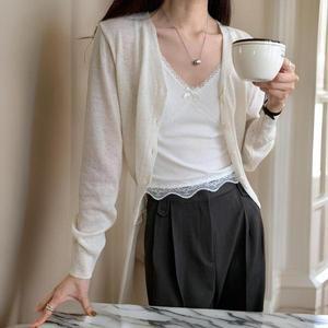 [옷자락]여성 스판 골지 레이스 와이어리스 브라탑