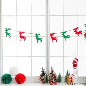 루돌프 성탄절 랜드 크리스마스 배너 파티 용품 펠트 크리스마스 성탄절 펠트가랜드