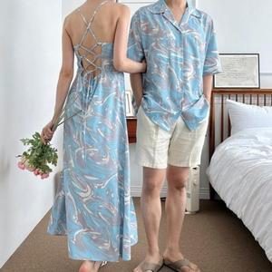 여름 휴양지커플룩 여름롱원피스 해변 비치룩 (3ipHM)