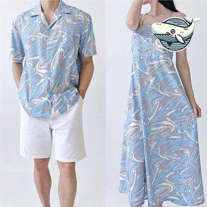 [기타]여름 해변 커플룩 오버핏 셔츠 롱원피스 시밀러 (WFH6FIW)