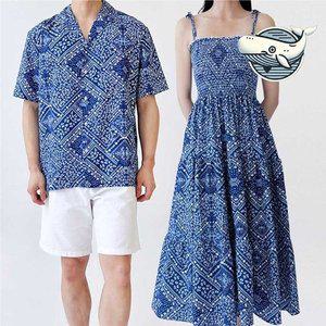 [기타]여름 바캉스 커플룩 모던 에스닉 셔츠 원피스 (WFH6FIX)