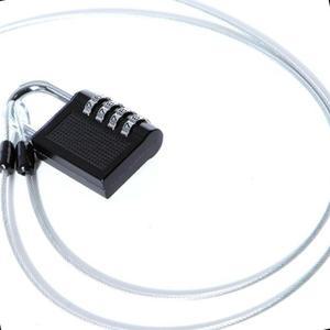 길이조절 와이어 잠금장치 자전거 가방 보안 튼튼한 도난방지 캠핑