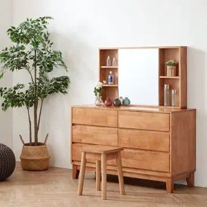 디자이너스룸 이스테지아 원목 와이드 수납 화장대 세트