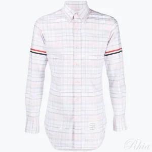 톰브라운 RWB 암밴딩 플레이드 체크 옥스포드 셔츠 MWL150A F0182 680