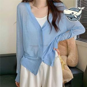 [피커]롱니트가디건 여름 시스루 카디건