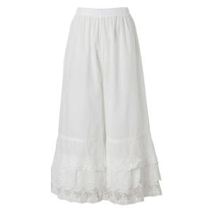 3단캉캉 프릴면레이스 롱속바지 아사면 레이어드 이너밴딩팬츠 보헤미안