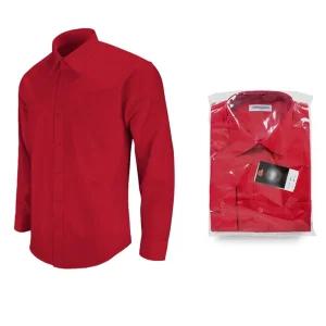 남성 기본 긴팔 와이셔츠 봄 여름 레귤러핏 레드