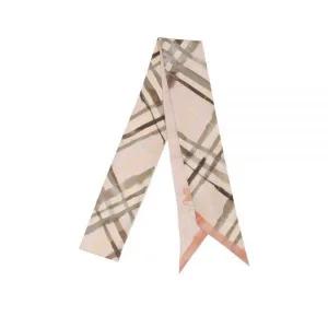 [버버리]25 Skinny Reversible Check Silk Scarf   126587459