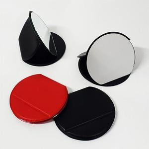 ST-443트렌 PU접이식 휴대용 탁상거울/ 블랙/레드
