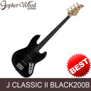 Gopherwood 고퍼우드 J classic II (J클래식2) 베이스기타 BLACK200B 젯 블랙 - 베스트셀러 입문용 초보용 안성맞춤