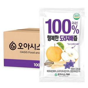 오아시스 국내산 도라지배즙 100개 100ml