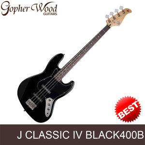 Gopherwood 고퍼우드 J classic IV (J클래식4) 베이스기타 BLACK400B 젯 블랙