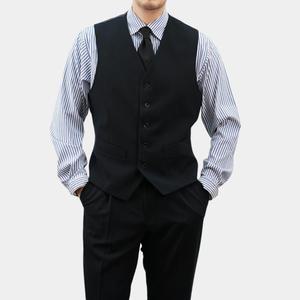 [쿼터]남자 클리프 홉색 싱글 수트 베스트 조끼 3color