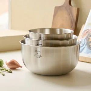 [리한]한국도자기리빙 리한 본 스텐 믹싱볼 3종세트 18+21+24cm