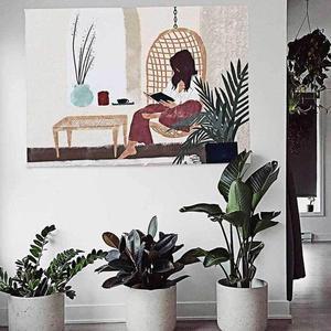 거실 액자 세련대형 캔버스 그림 소녀 패브릭 인테리어 M