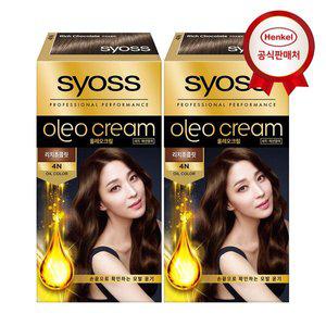 갤러리아 사이오스 올레오크림 새치염색약 4-N 리치초콜릿 x 2개