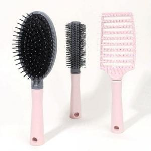 DA 스타일링 갈비빗 쿠션빗 롤빗 3종세트 두피 마사지 헤어스타일링 빗 3개 세트