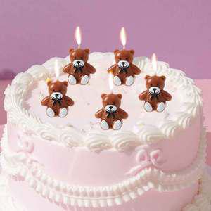 TK (10개) 해피니스 리본곰 생일초 5개입