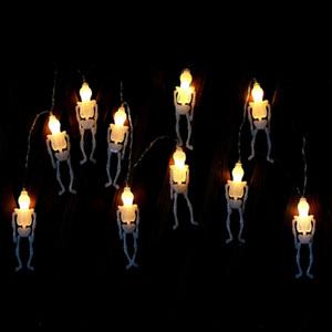 TK (4개) 10구 LED 할로윈 뼈다귀 가랜드 전구 1.5M