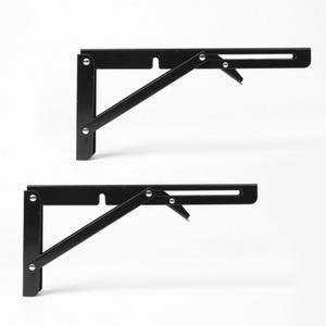 TK (4개) 영달철물 벽고정 접이식 선반대 2p세트 25cm 블랙 벽선반 벽걸이선반 벽받침대 선반브라켓 선반지