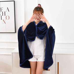 TK (4개) 포근허그 똑딱이 망토 담요 100x140cm 네이비