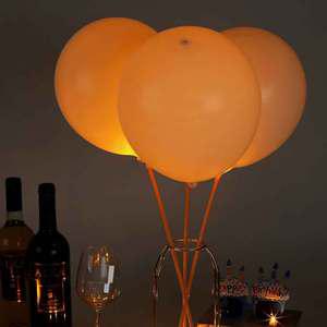 TK (4개) 빛나는 파티 LED 볼 풍선 조명 전구색 50개입