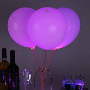 TK (4개) 빛나는 파티 LED 볼 풍선 조명 퍼플 50개입