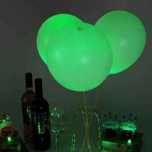 TK (4개) 빛나는 파티 LED 볼 풍선 조명 그린 50개입