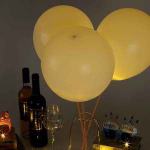 TK (4개) 빛나는 파티 LED 볼 풍선 조명 웜색 50개입
