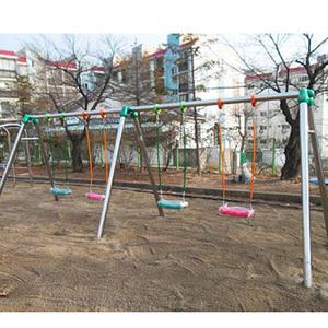 TK 우리 그네 스텐 4인용 WR1145-1M 규격 6000×800×2100mm 주기둥 파이76.3mm 어린이놀이기구 야외기구