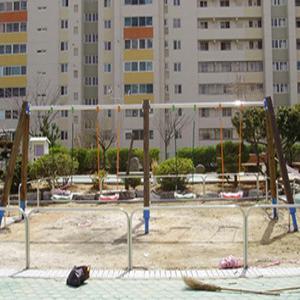 TK 오성 그네4인용 목재 OSP-151-4 4인용 6000×2000×2300mm 안전펜스포함 목재 ACQ 방부처리 스텐레스 학