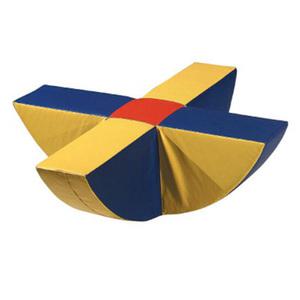 TK 스매싱스포츠 바람개비시소 KS1039-6 100X50X25cm 유아체육매트 안전보호시설 신체운동놀이 매트 놀이매