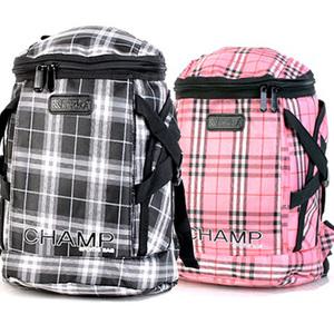 TK (2개) 킹카 챔프 CHAMP 아동용가방 블랙 핑크 29X35X11cm 헬멧수납공간 허리벨트 쿠션패드 인라인용품