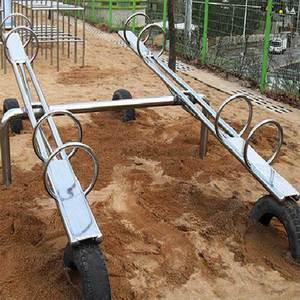 TK 고정형 스텐 시소 8인용 학교 운동장 공원 놀이터 설치